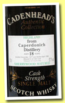 Caperdonich 18 yo 1977/1996 (57.7%, Cadenhead's Authentic Collection, Sherrywood)
